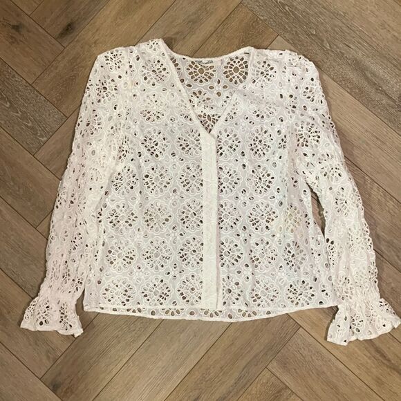 Diane von Furstenberg Eyelet Blouse - Picture 1 of 8